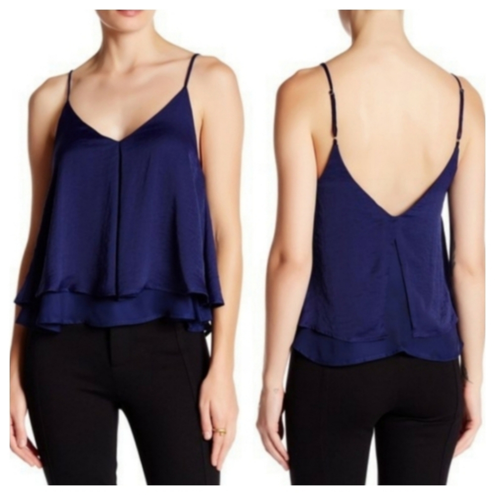 NWT VALETTE Lavender Double Layer Flutter Cami Small Festive Cottagecore Boho